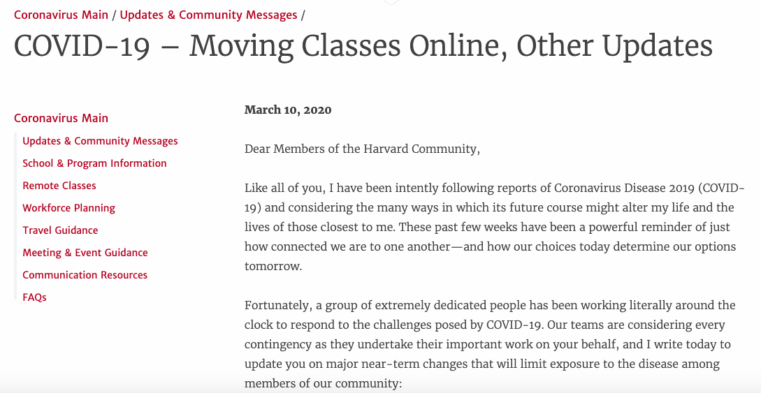 harvard-university-cancel-classes